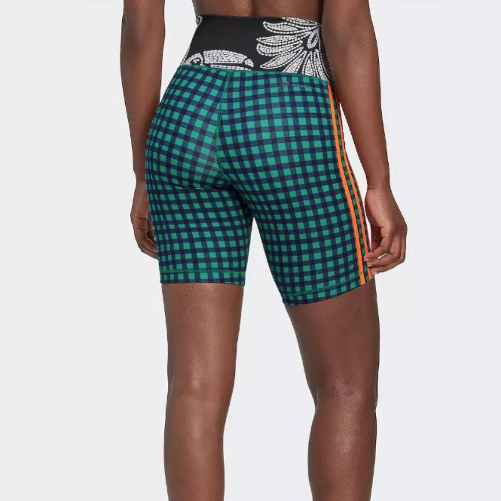 SALE, Adidas Farm Rio Bike Shorts High-rise waist Green Black